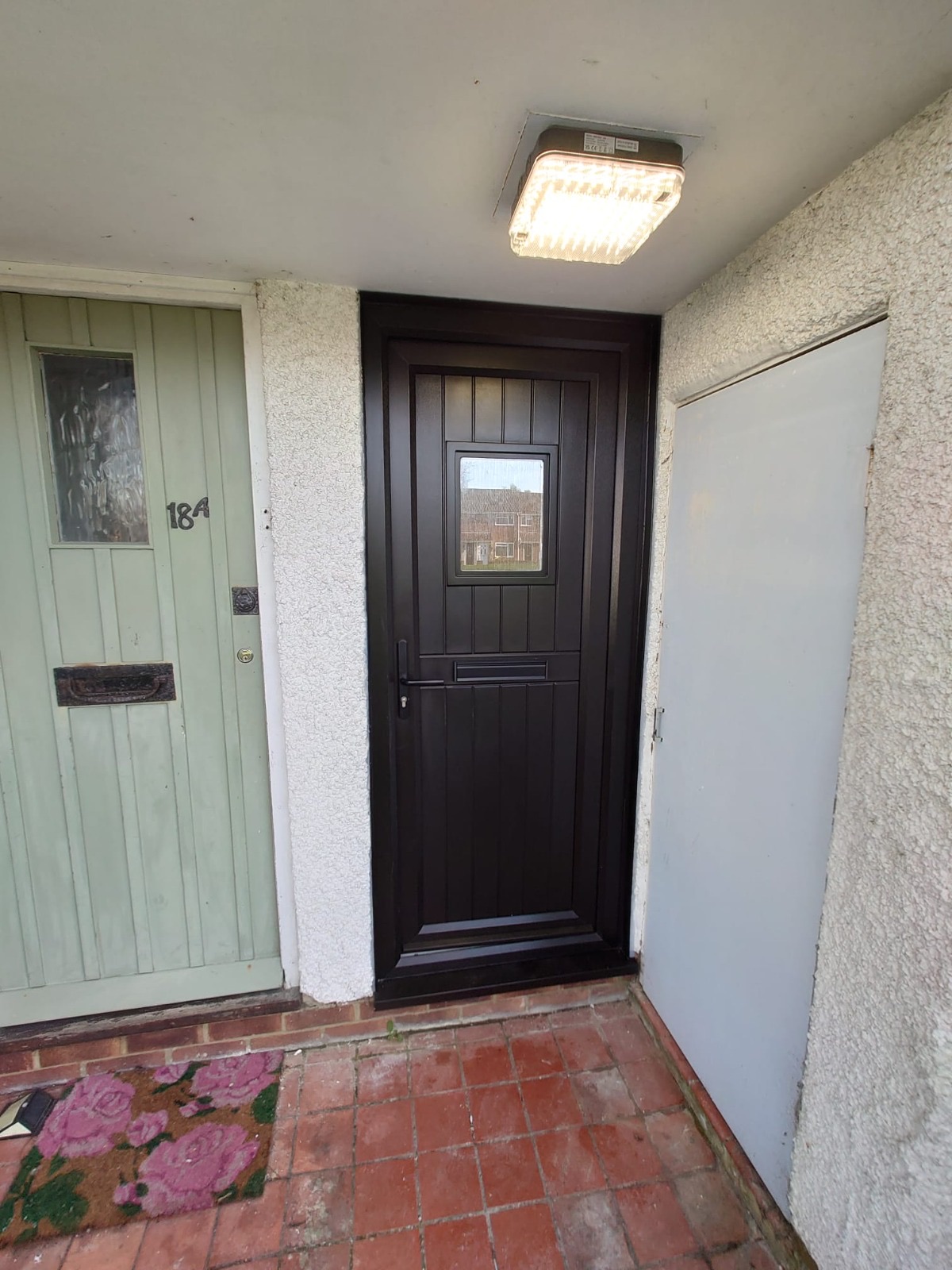 Black uPVC door fitted by HDS
